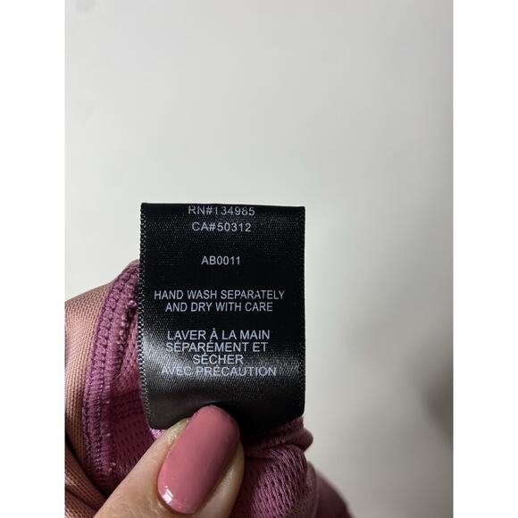 For Love & Lemons Dani Bike Shorts Women's Large Pink Colorblock Ribbed Stretch - Picture 5 of 5